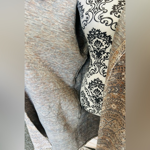 Lucky Brand Women’s Plus Aztec Boho  Open Front Knit Textured Cardigan Sweater - Picture 7 of 14